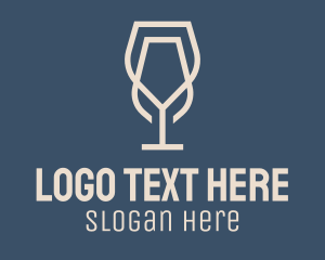 Distillery - Minimalist Wine Glass logo design