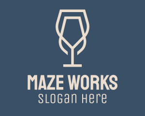 Beverage Wine Glass logo design