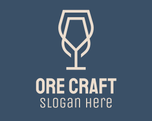 Beverage Wine Glass logo design