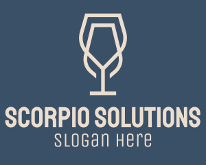 Beverage Wine Glass logo design