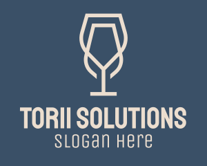 Beverage Wine Glass logo design