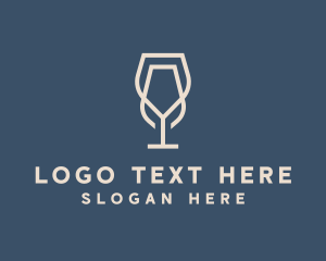 Wine - Beverage Wine Glass logo design