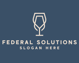 Beverage Wine Glass logo design