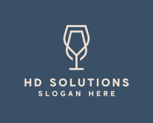 Beverage Wine Glass logo design