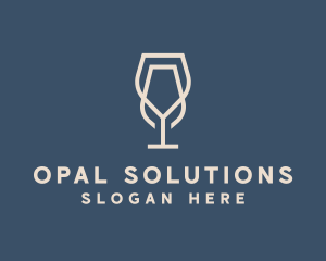 Beverage Wine Glass logo design