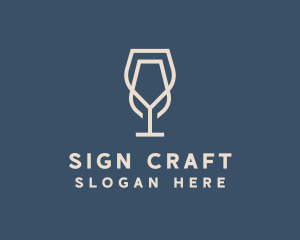 Beverage Wine Glass logo design