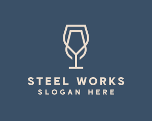 Beverage Wine Glass logo design