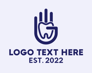 Tooth - Hand Teeth Dental Care logo design