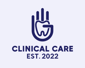 Hand Teeth Dental Care  logo design