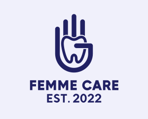 Hand Teeth Dental Care  logo design