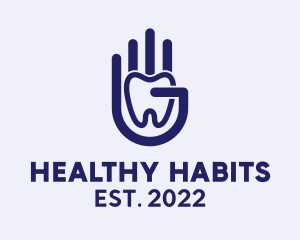 Hand Teeth Dental Care  logo design