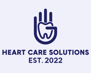 Hand Teeth Dental Care  logo design