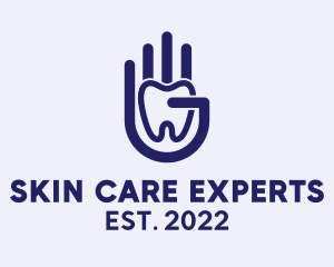 Hand Teeth Dental Care  logo design