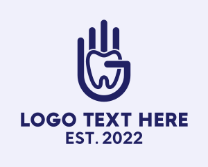 Toothpaste - Hand Teeth Dental Care logo design