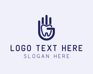 Teeth - Hand Teeth Dental Care logo design