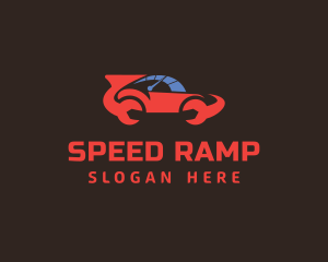 Automotive Wrench Speed logo design