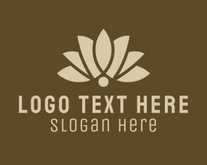 Peace - Lotus Flower Yoga Wellness logo design