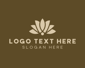 Brown - Lotus Flower Yoga Wellness logo design