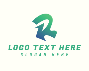 Ocean - Gradient Industrial Business Letter R logo design