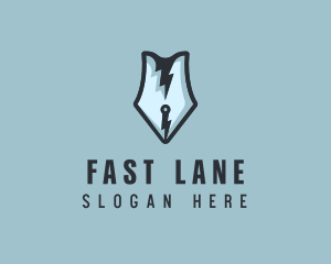 Fast Writing Pen logo design