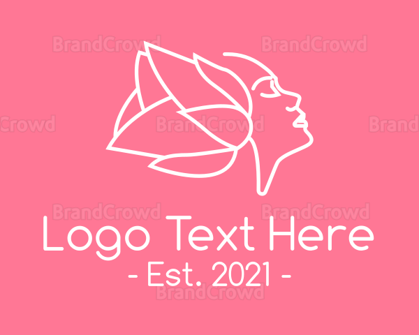 Petal Flower Woman Logo
