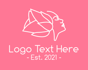 Hair Product - Petal Flower Woman logo design