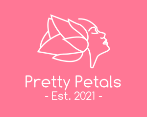 Petal Flower Woman logo design