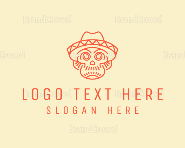 Festive Mexican Skull Logo