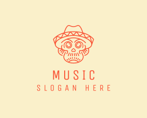 Cultural - Festive Mexican Skull logo design