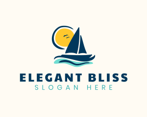Vacation - Ocean Sailboat Adventure logo design
