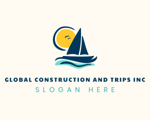 Maritime - Ocean Sailboat Adventure logo design