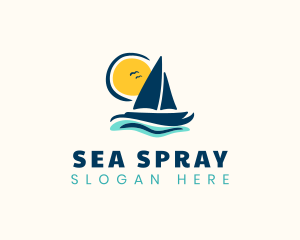 Ocean Sailboat Adventure logo design