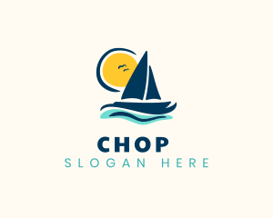 Island - Ocean Sailboat Adventure logo design