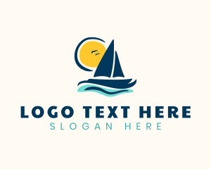 Travel - Ocean Sailboat Adventure logo design