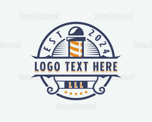 Barber Hairstyling Barbershop Logo