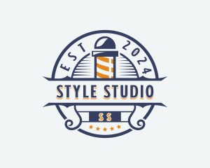 Barber Hairstyling Barbershop logo design