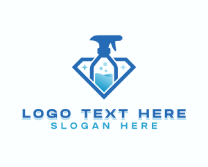 Clean - Disinfection Sanitation Sprayer logo design