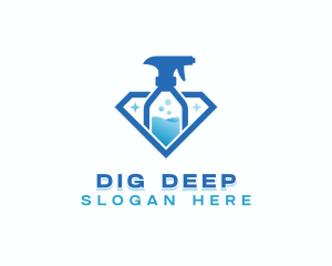 Disinfection Sanitation Sprayer logo design