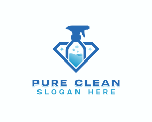 Disinfection Sanitation Sprayer logo design