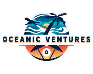 Tropical Beach Travel logo design