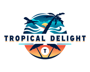 Tropical Beach Travel logo design