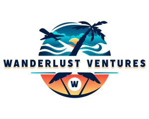 Traveling - Tropical Beach Travel logo design