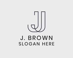 Professional Modern Business Letter J logo design