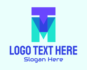 Telecom - Geometric TM Lettermark logo design