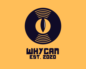 Techno Music - DJ Vinyl Eye logo design