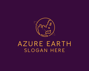 Planet Earth Map  logo design