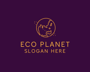 Planet Earth Map  logo design