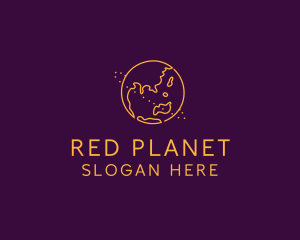 Planet Earth Map  logo design