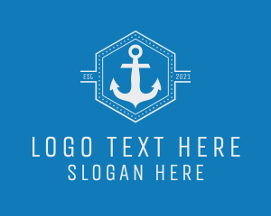 Nautical - Maritime Anchor Badge logo design