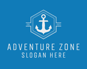 Maritime Anchor Badge logo design